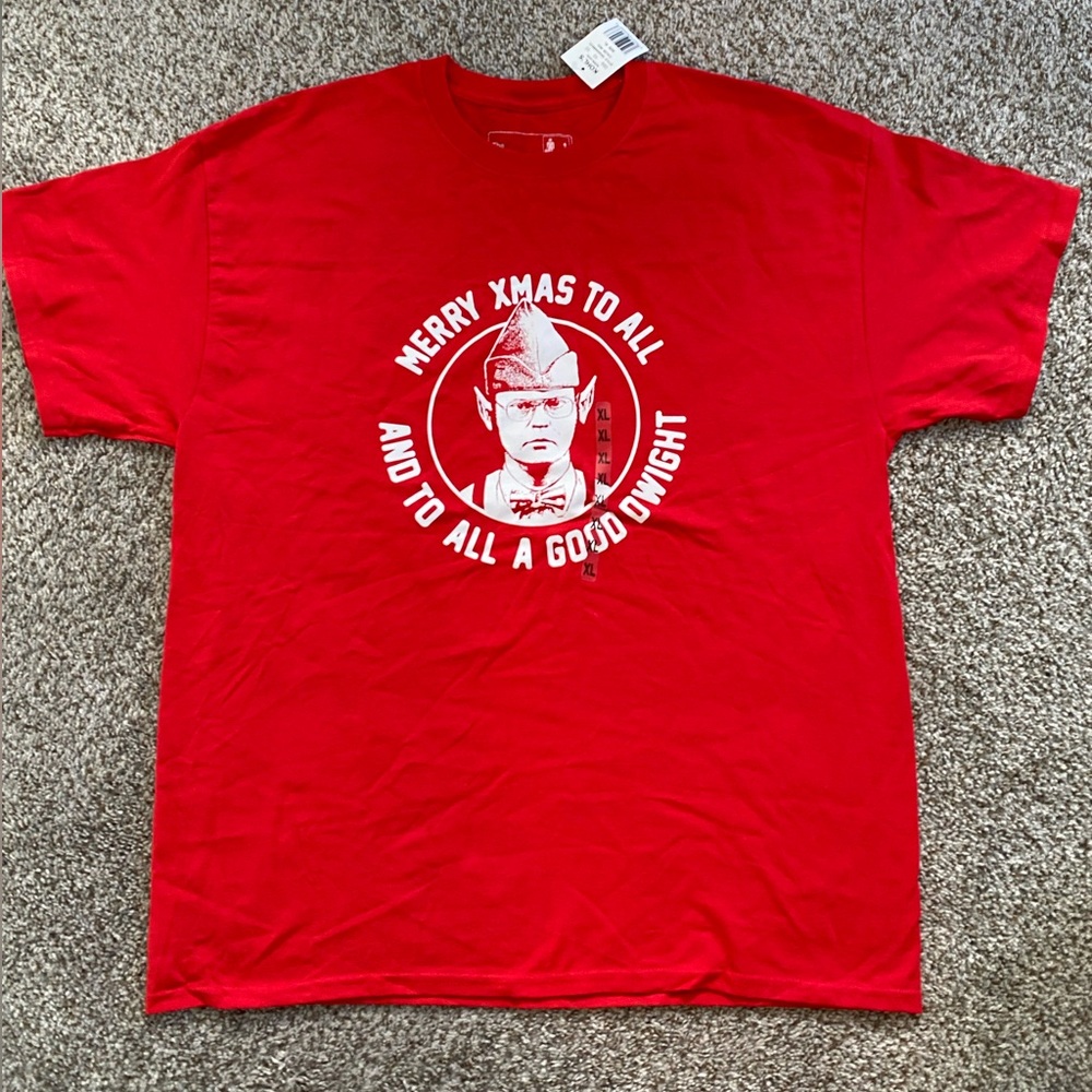 NWT Ripple Junction The Office Dwight Holiday Christmas T Shirt